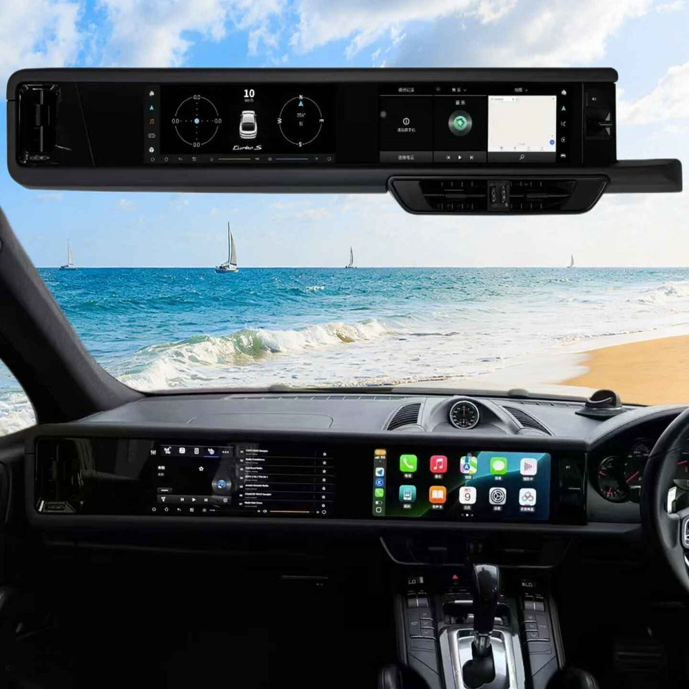 Car Craft Compatible With Porsche Cayenne 2010-2017 Dual Screen Android 14 Multimedia Video Player Gps Navigation 4g Wifi 360 Infotainment Touchscreen Dvd Player Wireless Carplay Android Auto 12.3" - CAR CRAFT INDIA