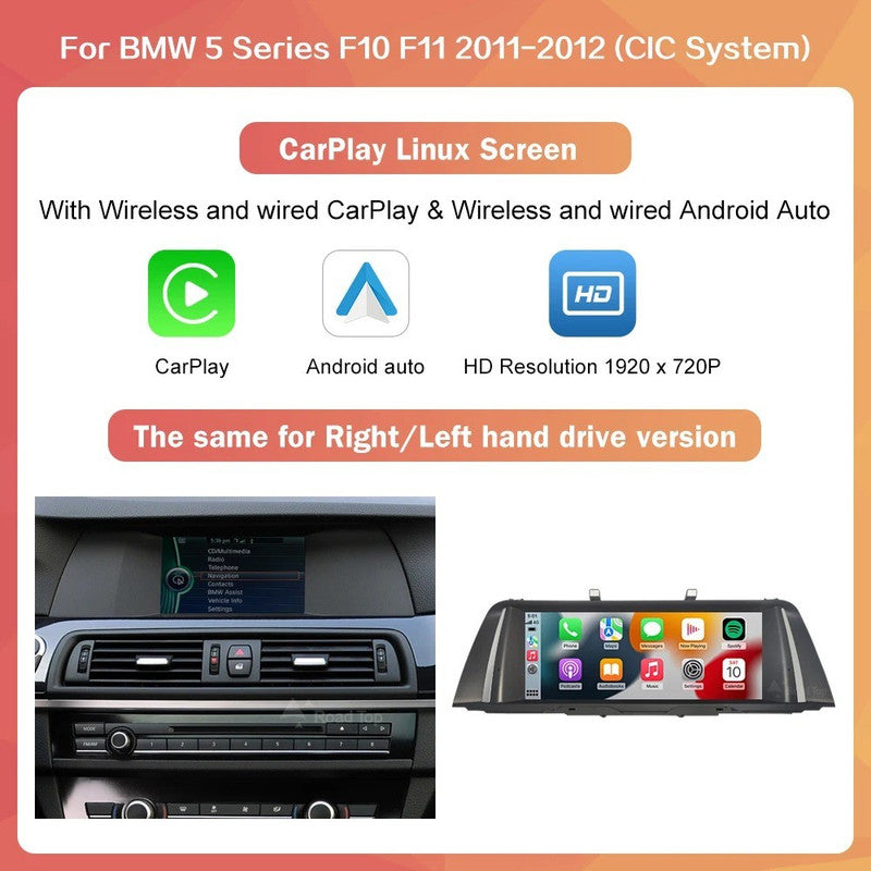 Car Craft Compatible With Bmw 5 Series F10 2010-2017 Android Multimedia Infotainment Player With Wireless Carplay And Android Auto 4+64gb Gb Nbt 10.20 Inch