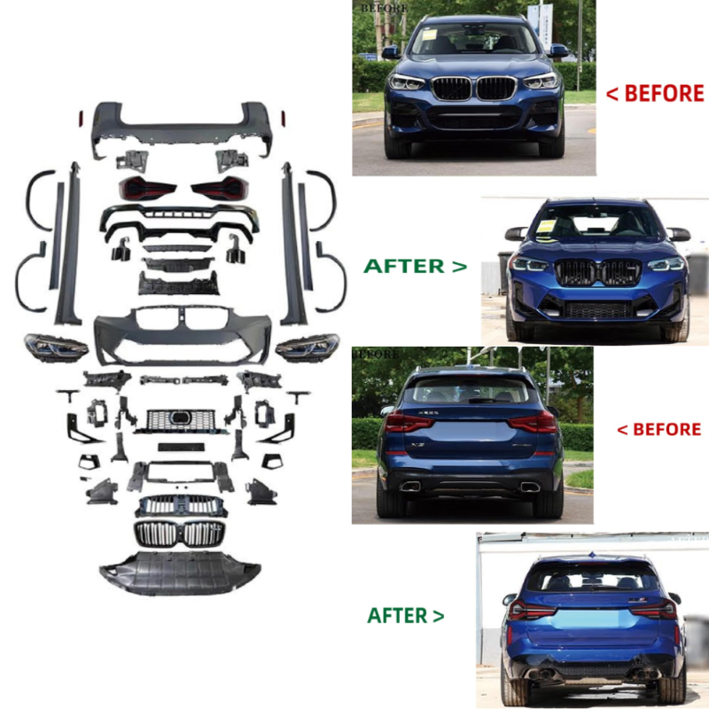 Car Craft Compatible With Bmw X3 G01 2018-2021 To G01 Lci F97 2022+ M Sports X3m Upgrade Facelift Conversion Bodykit Bumper Headlight Taillight CC-6333 - CAR CRAFT INDIA