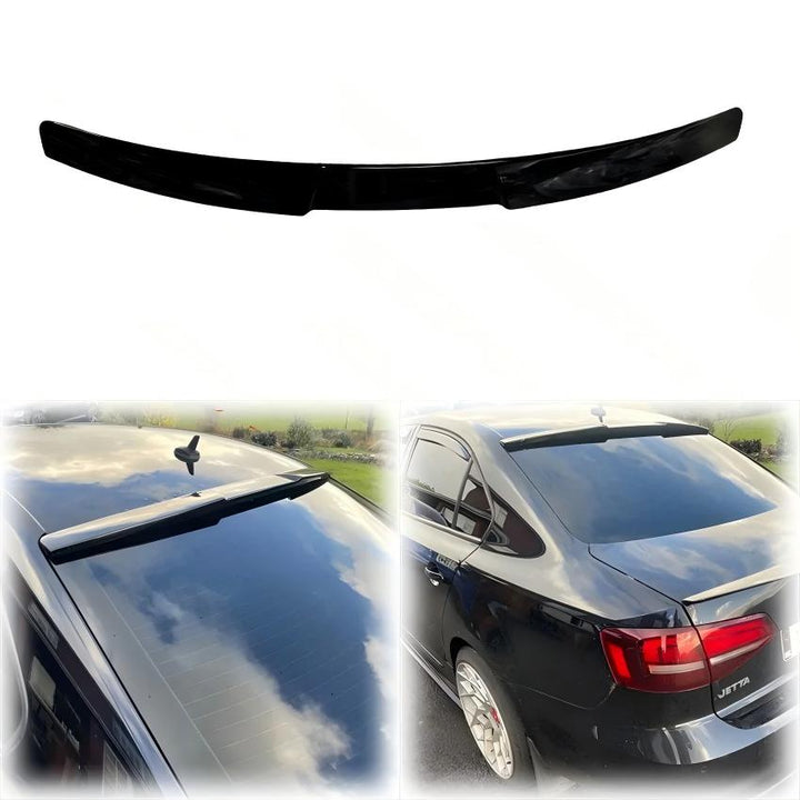 Car Craft Compatible with Volkwagen Jetta 6 2012-2016 Rs Rear Roof Wing Boot LIp Spoiler Glossy Black AR-VW-046 CC-2434