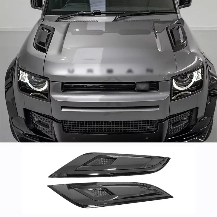 Car Craft Compatible With Range Land Rover Defender L663 2020-2025 90 110 130 Upgrade Convertion Bodykit Urban U Style Hood Bonnet Vent Scoop Trim Cover