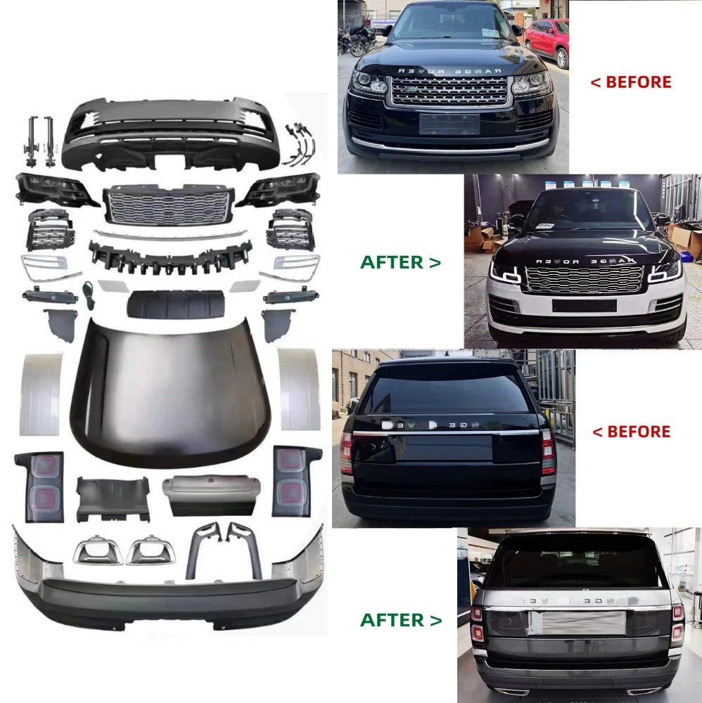 Car Craft Compatible With Range Land Rover RR Vogue L405 2013-2017 Upgrade Facelift Convert To 2018-2022 Sva Bodykit Bumper Headlight Taillight Side Skirts Grill CC-5839 - CAR CRAFT INDIA
