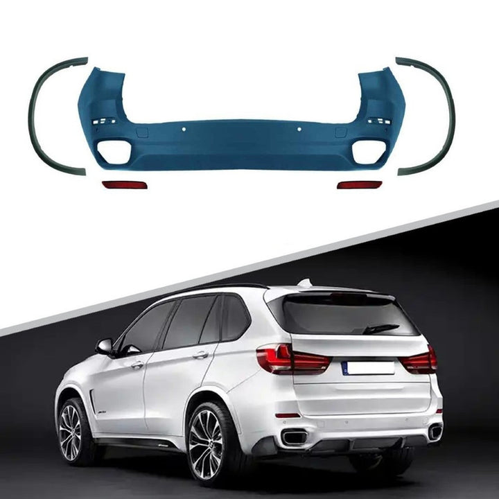 Car Craft Compatible With Bmw X5 F15 2014-2019 Rear Bumper Upgrade Convert To M Sport Mp M Performance M Sport Mt Bodykit Wheel Arch F15-003 Gc