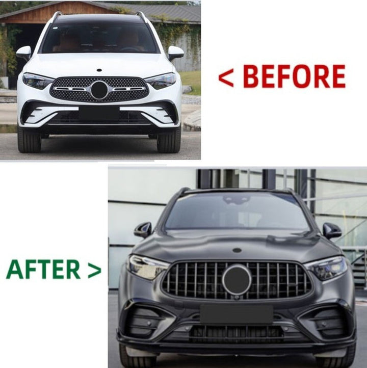 Car Craft Compatible With Mercedes Benz Glc W254 2023-2026 Upgrade Facelift Convert To Glc63 Amg Bodykit Front Rear Bumper Skirt Gril Diffuser Exhaust Pipe Tip Wheel Arch