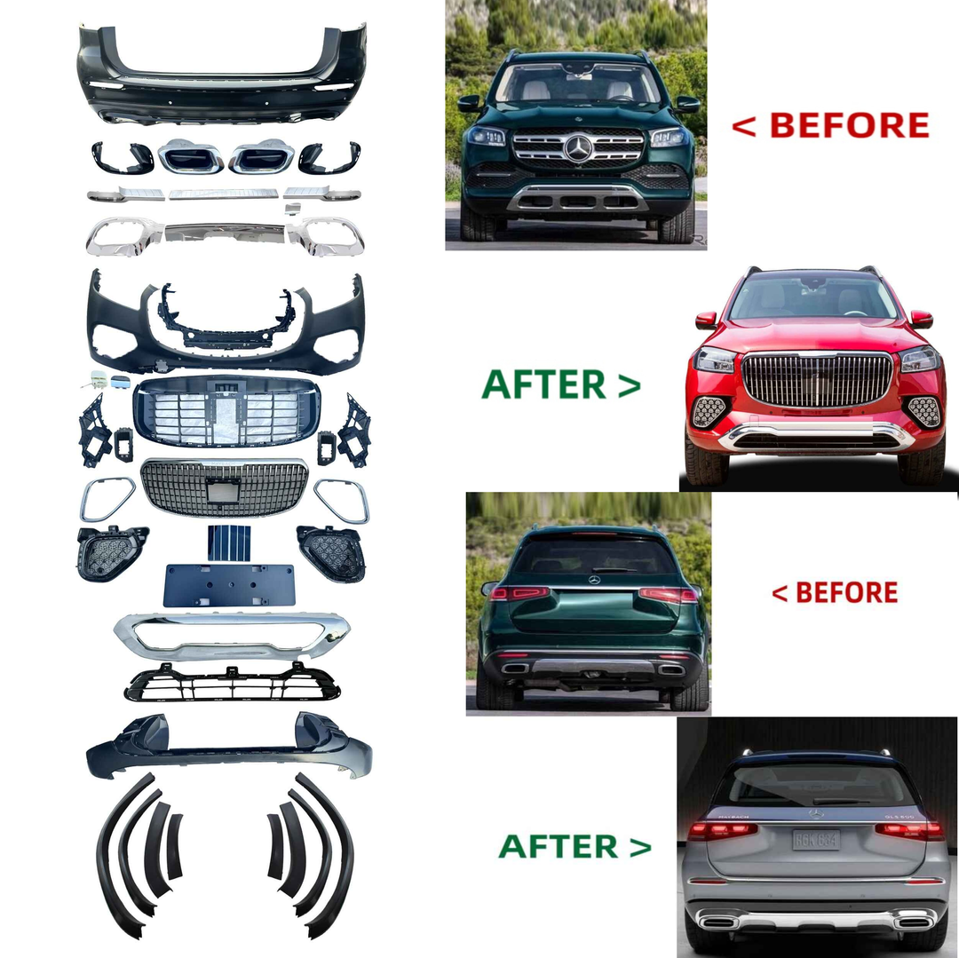 Car Craft Compatible With Mercedes Benz Gls 400 W167 X167 2019-2024 Upgraded Facelift Conversion Convert Body kit Bodykit Bumper GLS680  Maybach MHB Style 2024 1:1 CC-4963 - CAR CRAFT INDIA