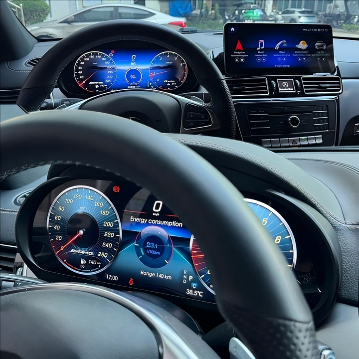 Car Craft Compatible With Mercedes Benz Ml Gl Gle Gls W164 W166 X166 2012-2018 Lcd Digital Dashboard Cluster Meeter Wireless Carplay Android Auto Instrument Speedometer Panel Player