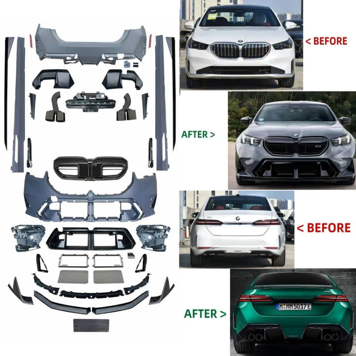 Car Craft Compatible With Bmw 5 Series G60 2024+ Upgrade Facelift Conversion Kit To G68 M5 M Sport Bodykit Bumper Grill Side Skirts Lip