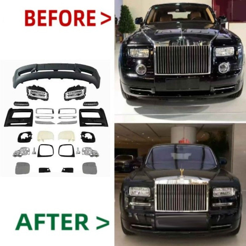 Car Craft Compatible With Rolls Royce Phantom 6th Generation Old Upgrade Facelift Convert To New 7th Generation Style Bodykit Bumper Headlight Trim Skirts Fog Gril Mesh - CAR CRAFT INDIA