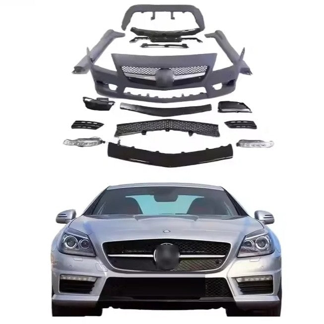 Car Craft Compatible With Mercedes Benz Slk R172 2011-2015 Upgrade Facelift Convert To Slk63 Amg Bodykit Front Rear Bumper Grill Skirt Splitter Trim Diffuser