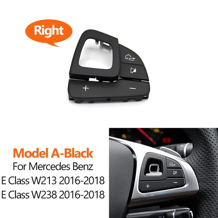 Car Craft Compatible With Mercedes Benz E Class W213 Sedan 2016-2018 E Class W238 Coupe Cabriolet 2016-2018 Car Steering Wheel Switch Control Button Cover 0999056500-a Cover Right Black A CC-10652