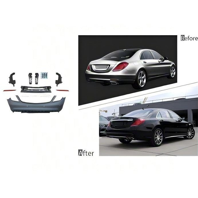 Car Craft Compatible With Mercedes Benz S Class W222 2014-2017 Upgrade Facelift Convert To Amgs63 S63 Bodykit Rear Bumper Side Trim