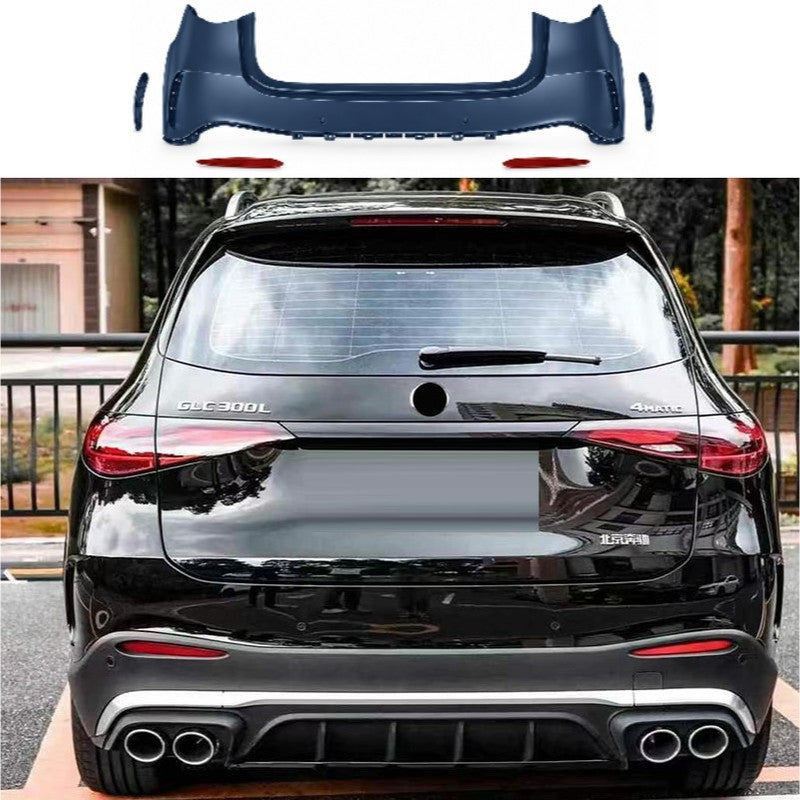 Car Craft Compatible With Mercedes Benz Glc W254 2023-2026 Upgrade Facelift Convert To Glc63 Amg Bodykit Rear Bumper Skirt Gc W254-004