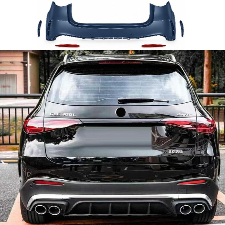 Car Craft Compatible With Mercedes Benz Glc W254 2023-2026 Upgrade Facelift Convert To Glc63 Amg Bodykit Rear Bumper Skirt Gc W254-004