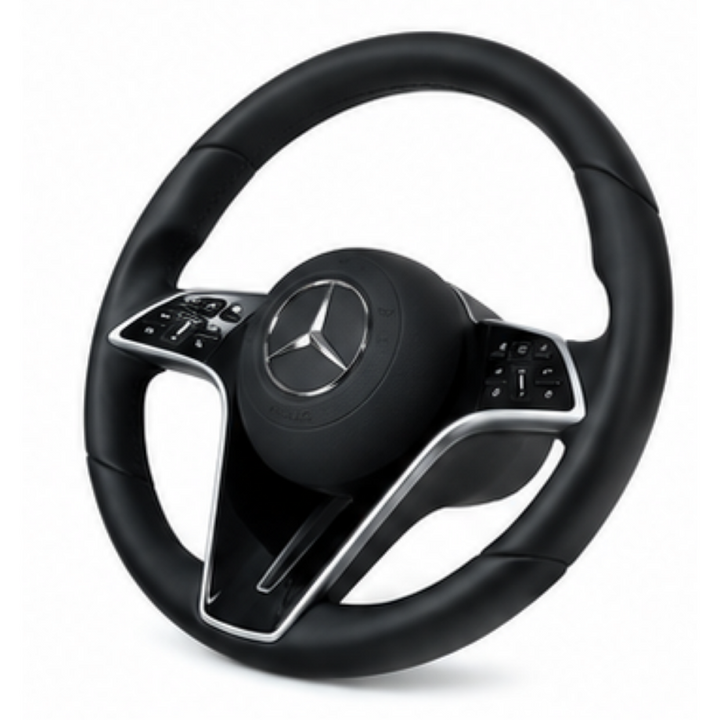 Car Craft Compatible With Mercedes A B C E S G V M Class Ml Gl Gla Glb Glc Gle Gls Slk G55 G63 G Wagon Eqs Upgraded Custom Amg Brabus Maybach Full Steering Wheel 2014-2016 Style 1 Black