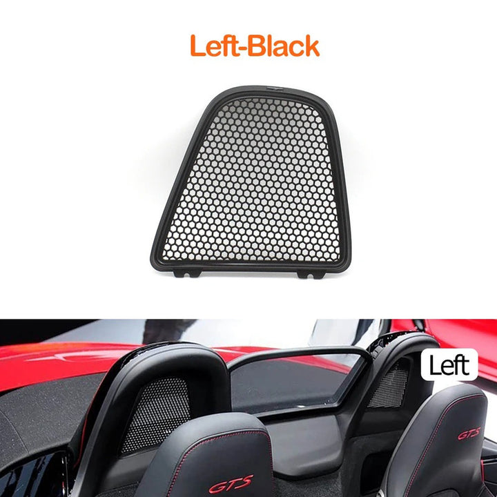 Car Craft Compatible With Porsche Boxster 981 2013–2016 718 Boxster 982 2017–2023 Interior Seat Backrest Roof Net Cover Seatback Seat Cushion Back Mesh Grid 98156158302 Left Black CC-10640