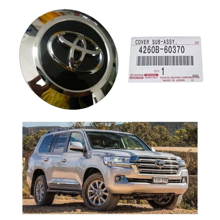 Car Craft Compatible With Toyota Land Cruiser Lc200 Lc300 Prado Alphard Vellfire Alloy Wheel Cap Hub Badge Emblem Logo 93mm Black
