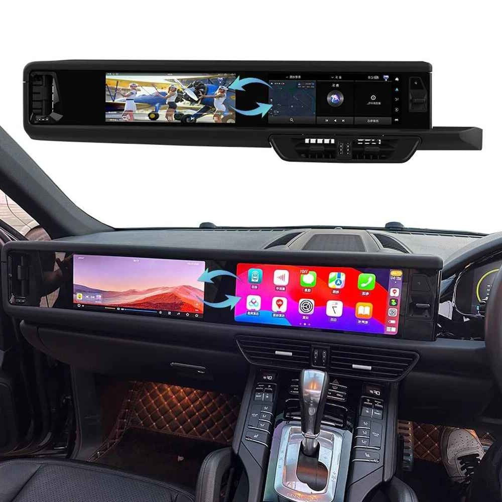 Car Craft Compatible With Porsche Cayenne 2010-2017 Dual Screen Android 14 Multimedia Video Player Gps Navigation 4g Wifi 360 Infotainment Touchscreen Dvd Player Wireless Carplay Android Auto 12.3" - CAR CRAFT INDIA