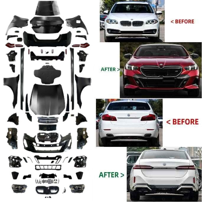 Car Craft Compatible With Bmw 5 Series F10 2010-2017 Upgrade Facelift Convert To 5 Series G60 G68 2024 M Tech M5 Bodykit Headlight Taillight Hood Bumper Glass Fender CC-5650 - CAR CRAFT INDIA