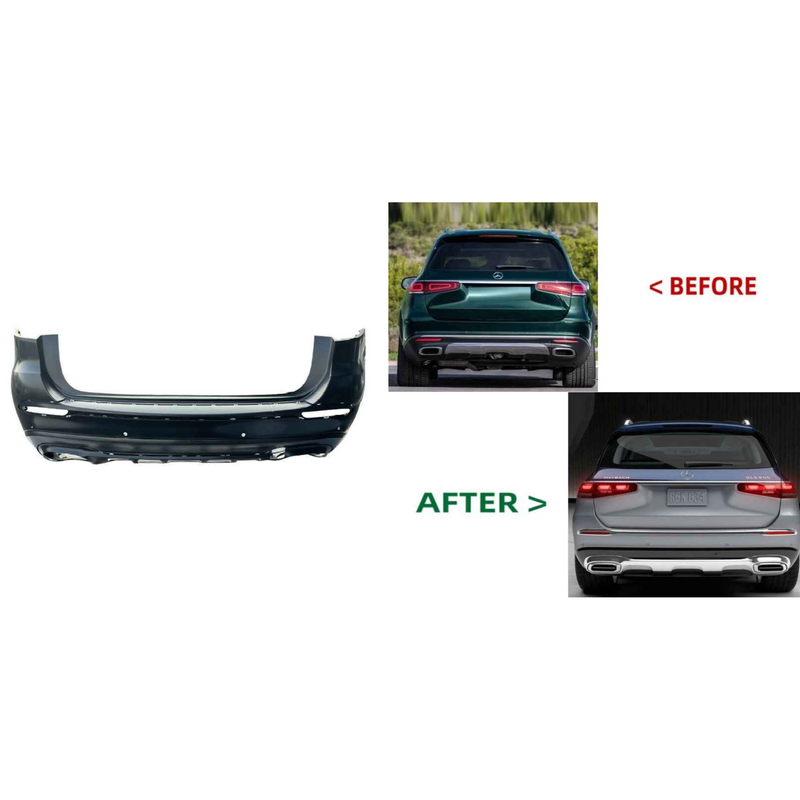 Car Craft Compatible With Mercedes Benz Gls W167 X167 2019-2024 Upgrade Facelift Convert To Gls Maybach Bodykit Rear Bumper