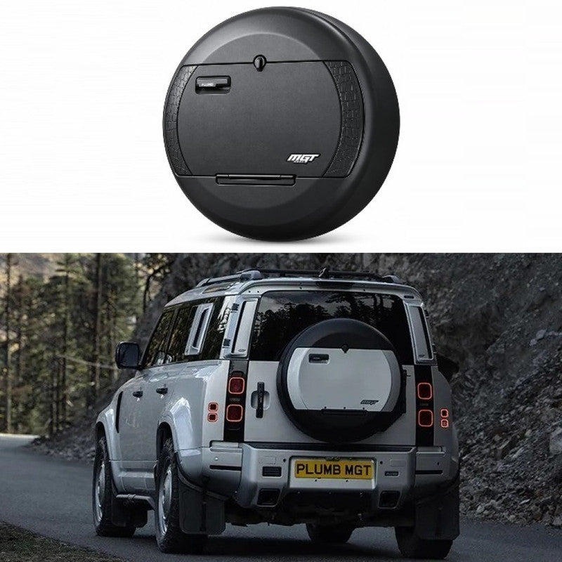 Car Craft Compatible With Land Range Rover Defender 90 110 130 L663 2020-2026 Plumb M One Series M-gt Rear Extended Spare Tire Tyre Wheel Cover Black Mgt-010