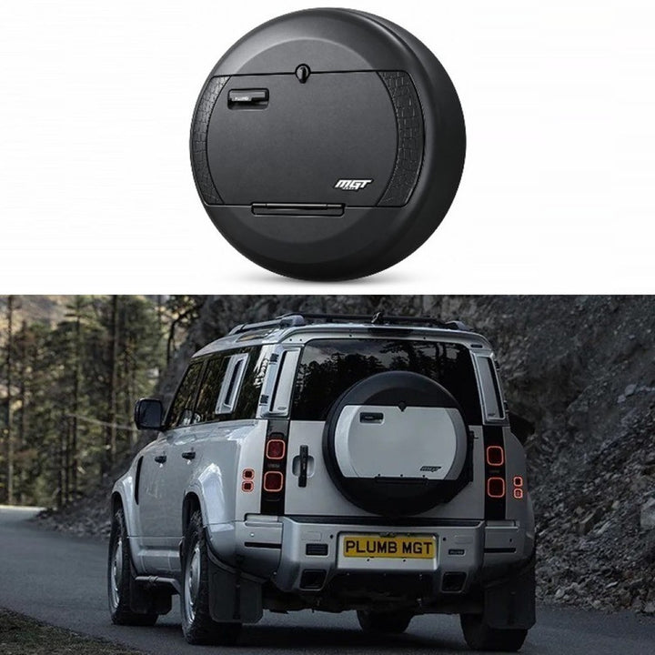 Car Craft Compatible With Land Range Rover Defender 90 110 130 L663 2020-2026 Plumb M One Series M-gt Rear Extended Spare Tire Tyre Wheel Cover Black Mgt-010