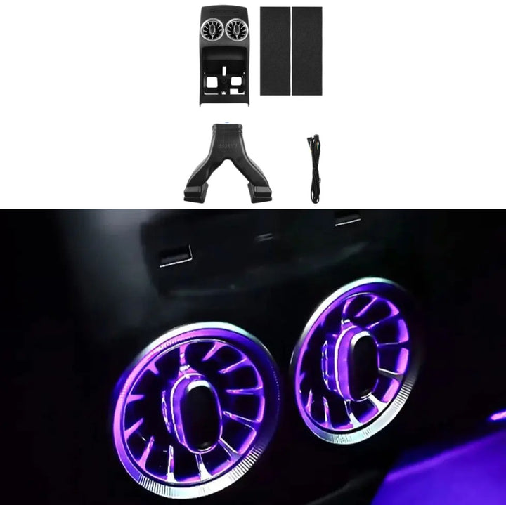 Car Craft Compatible With Mercedes Benz A Class W176 B Class W246 Cla W117 Gla W156 Class 2013-2018 Ambient Ambiance Led Light Vents Speaker Decorative Interior Kit Atmosphere Lamp Air Ac Vent Turbine Rear