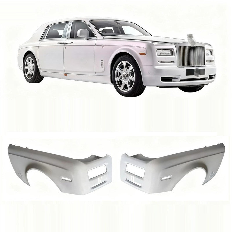 Car Craft Compatible With Rolls Royce Phantom 6th Generation Old Upgrade Facelift Convert To New 7th Generation Style Fender Glass Fiber Can Be Used With Facelift Kit For Non Cut 1:1 - CAR CRAFT INDIA