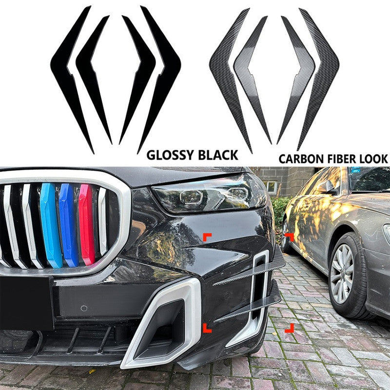 Car Craft Compatible With Bmw X5 G05 Lci 2023+ M Sport X5m Front Bumper Canard Lip Splitter Skirts Winglet Apron Spoile Air Vent Zst-980 Glossy Black