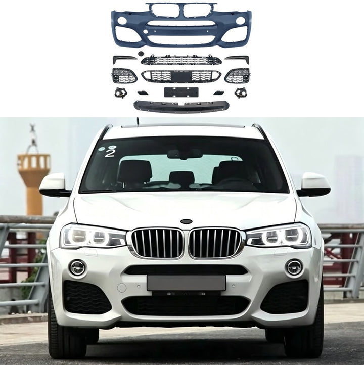 Car Craft Compatible With Bmw X3 Lci F25 2014-2017 Upgrade Convert To M Sport M Performance Mt M Tech X3m Bodykit Body Kit Front Bumper Gc F25 003