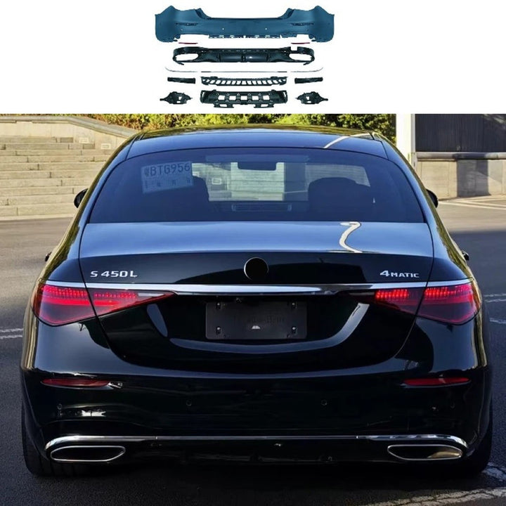 Car Craft Compatible With Mercedes Benz S Class W223 2021-2025 Rear Bumper Upgrade Convert To S450 Amg Bumper Bodykit Gc W223-008 CC-9718 - CAR CRAFT INDIA