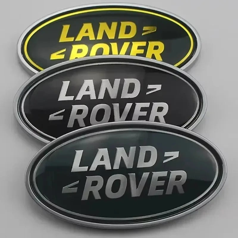 Car Craft Compatible With Range Land Rover Rrs Rrv Vogue Sport Discovery Evoque Defender Grill Letter Logo Badge Emblem Sticker 85x42mm Black With Gold Letter