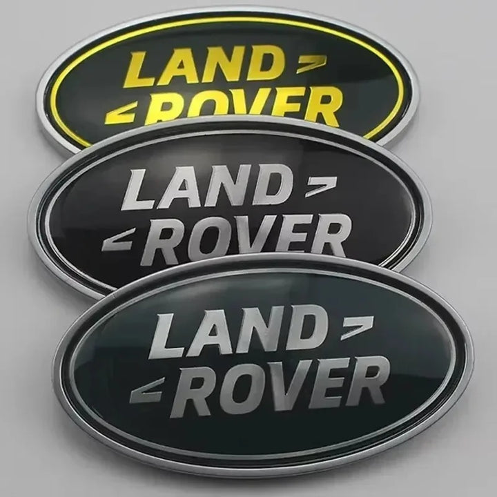 Car Craft Compatible With Range Land Rover Rrs Rrv Vogue Sport Discovery Evoque Defender Grill Letter Logo Badge Emblem Sticker 85x42mm Green With Gold Letter