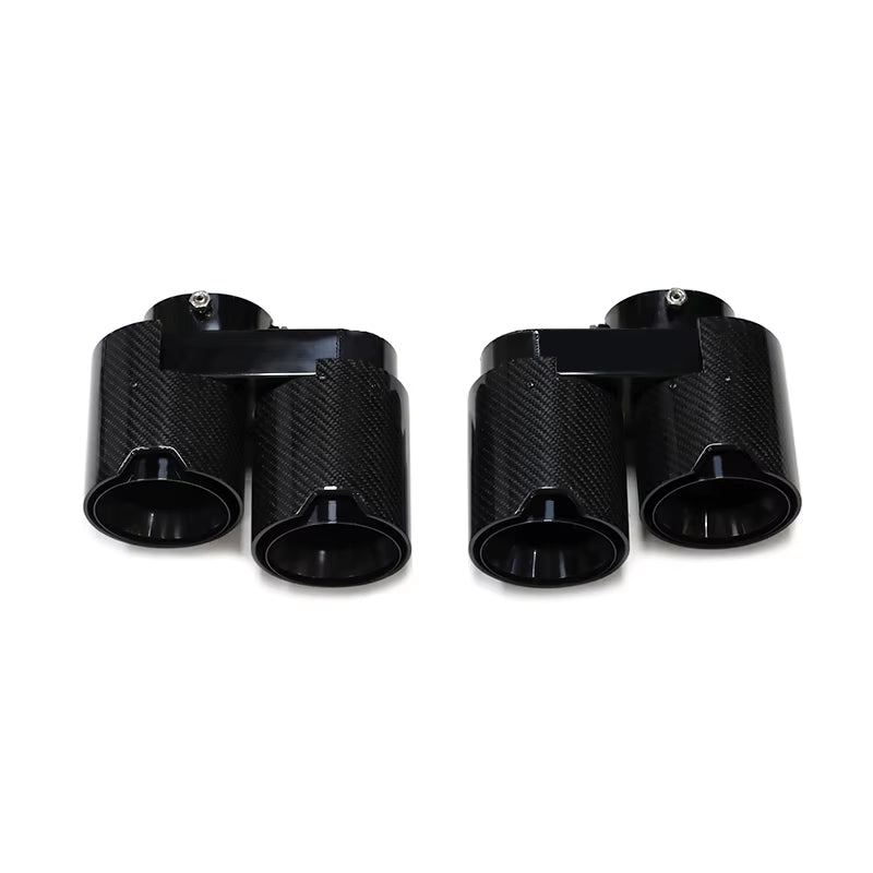 Quad Carbon Fiber Exhaust Tip for BMW G05 X5 G06 X6 G07 X7 2019+ Muffler Tip Exhaust Pipe System No Welding Nozzle