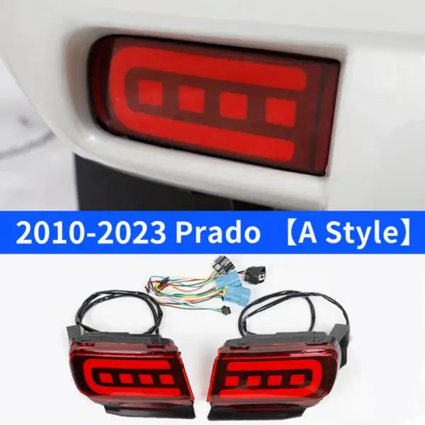 2Pcs for 2010-2023 Toyota Land Cruiser Prado 150 Bumper Reflector Lights LC150 Exterior ,Brake Lamps & Rear Fog Lamps