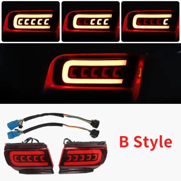 2Pcs for 2010-2023 Toyota Land Cruiser Prado 150 Bumper Reflector Lights LC150 Exterior ,Brake Lamps & Rear Fog Lamps