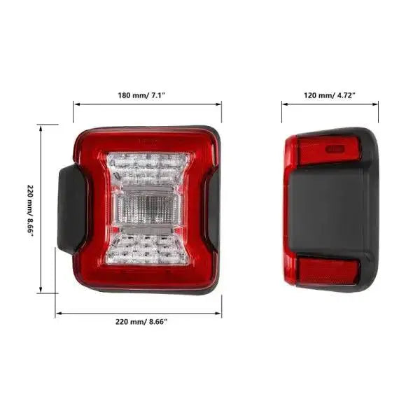 2Pcs LED Car Tail Light Rear Turn Signal Reverse Light