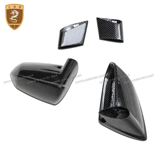 2Pcs Real Carbon Fiber Black Mirror Cover for Lamborgini LP560 LP570 Replacement Parts 2011-2012 Rearview Mirror Shell Stylish