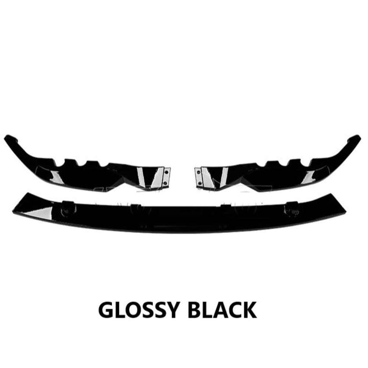 Car Craft Compatible With Bmw 3 Series G80 G82 2020+ M3 M4 Front Bumper Lip Splitter Skirts 3 Part Ar-bm-0285 Glossy Black - CAR CRAFT INDIA