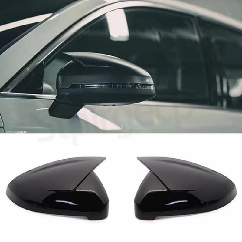 Car Craft Compatible With Audi A4 A5 B9 S4 Rs4 S5 Rs5 2017 -2020 Side Rear View Case Door Wing Cap Shell Housing Mirror Covers Glossy Black