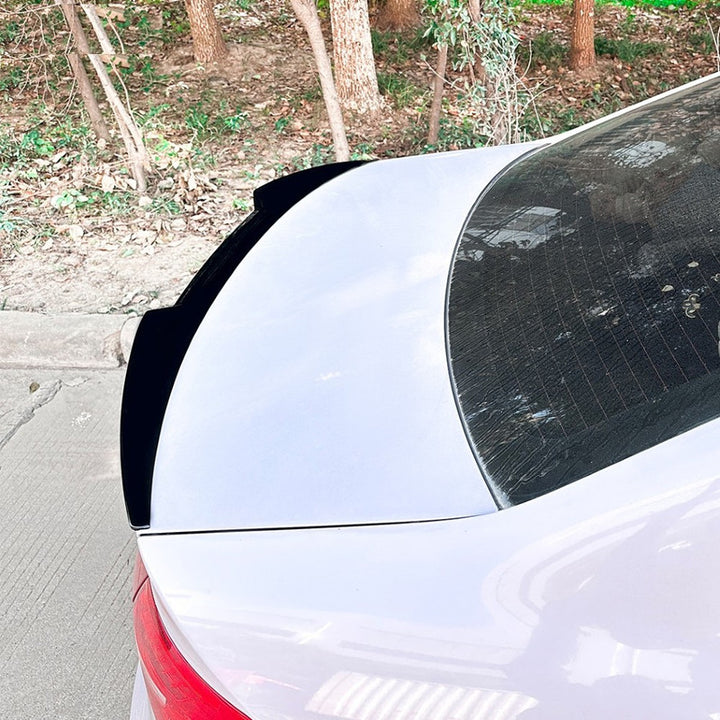 Car Craft Compatible With Audi A4 S4 B8 2009-2016 Rear Trunk Boot Roof Wing Lip Spoiler Splitter Skirts Zst-910 Glossy Black