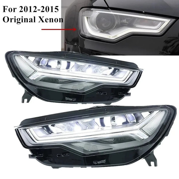 Car Craft Compatible With Audi A6 C7 2011-2015 Car Front Upgraded Head Light Lamp Xenon Headlight Retrofit Upgrade Modified Led Drl Hid Matrix Style