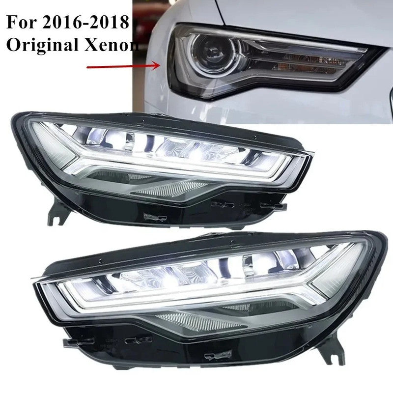 Car Craft Compatible With Audi A6 C7 2016-2018 Car Front Upgraded Head Light Lamp Xenon Headlight Retrofit Upgrade Modified Led Drl Hid Matrix Style