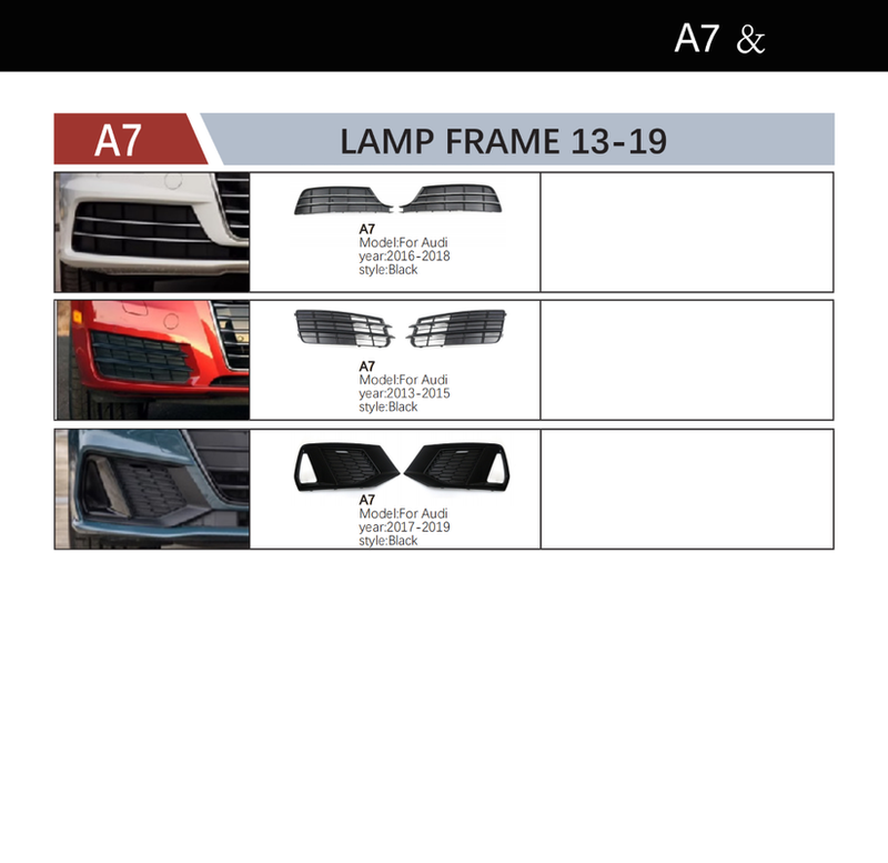 Car Craft Compatible With Audi A7 S7 2012 - 2015 Fog Lamp