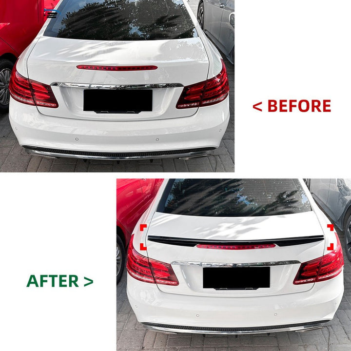 Car Craft Compatible With Mercedes Benz E Class Coupe 2009-2016 Rear Trunk Boot Roof Wing Lip Spoiler Splitter Skirts Zst-959 Glossy Black