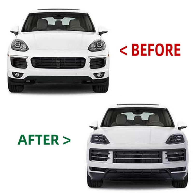 Car Craft Compatible With Porsche Cayenne 958 2011-2017 To 2024 9y0.2 Upgrade Facelift Conversion Bodykit Bumper Hood Trunk Headlight Taillight