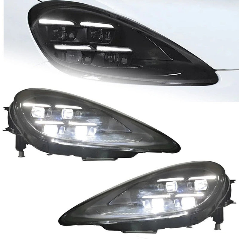 Car Craft Compatible With Porsche Cayenne 2019-2023 Car Front Upgraded Head Light Lamp Xenon Headlight Retrofit Upgrade Matrix Modified Led Drl Hid