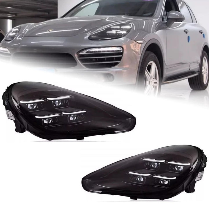 Car Craft Compatible With Porsche Cayenne 2011-2014 Car Front Upgraded Head Light Lamp Xenon Headlight Retrofit Upgrade Matrix Modified Led Drl Hid B