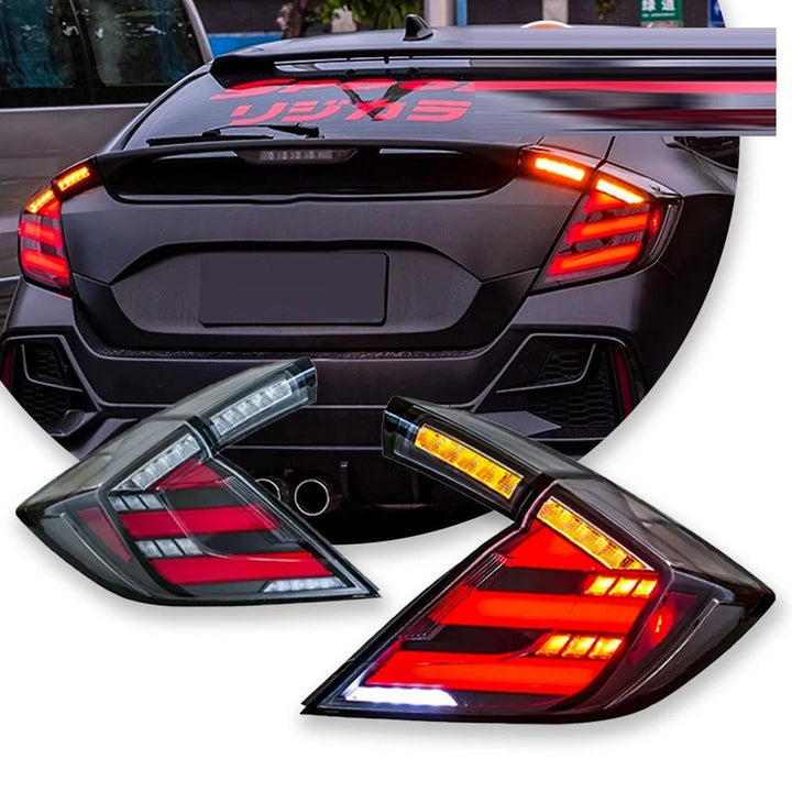 Car Craft Compatible With Honda Civic 10th Gen 2016-2020 Car Rear Upgraded Tail Light Lamp Xenon Taillight Retrofit Upgrade Modified Led Drl Hid D