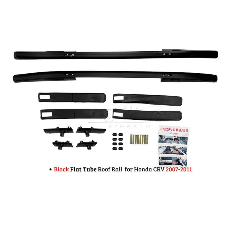 Car Craft Compatible With Honda Crv 2007-2011 Roof Rail Rack Bar Ar-hnda-0139 Bl Black Flat Tube CC-8568 - CAR CRAFT INDIA