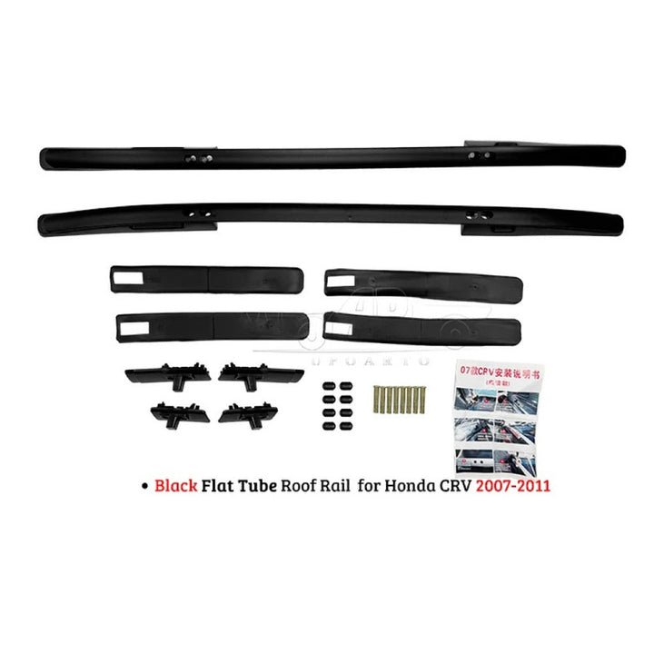 Car Craft Compatible With Honda Crv 2007-2011 Roof Rail Rack Bar Ar-hnda-0139 Bl Black Flat Tube CC-8568 - CAR CRAFT INDIA